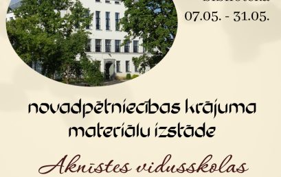 Izstāde “Aknīstes vidusskolas vēsture” bibliotēkā