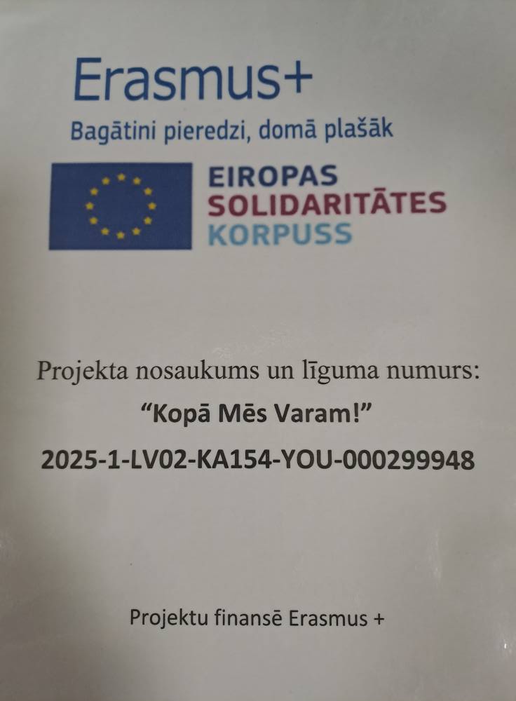 Erasmus+ projektā “Kopā mēs varam” – Skolēnu parlaments organizē sadraudzības vakaru Erasmus+ projektā “Kopā mēs varam” – Skolēnu parlaments organizē sadraudzības vakaru