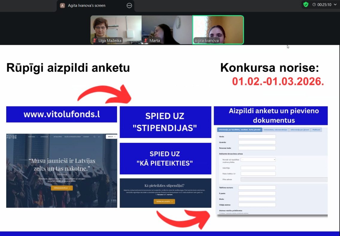 Absolventi stāsta par stipendiju pieejamību studējošajiem