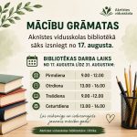 Skolas bibliotēkā var saņemt mācību grāmatas 2026./2027.m.g.